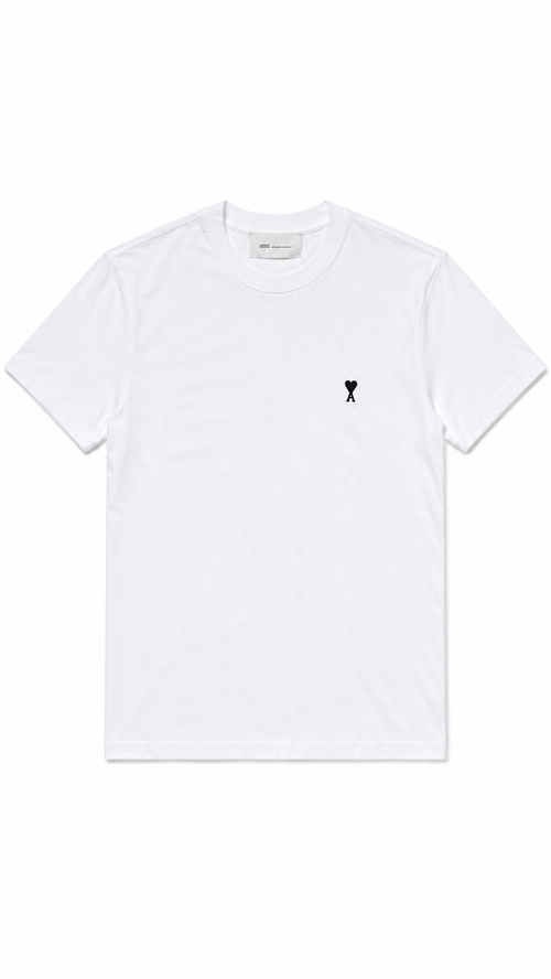 T-shirt Ami de Cœur AMI Paris - Bianco Cuore Nero - Nuovo