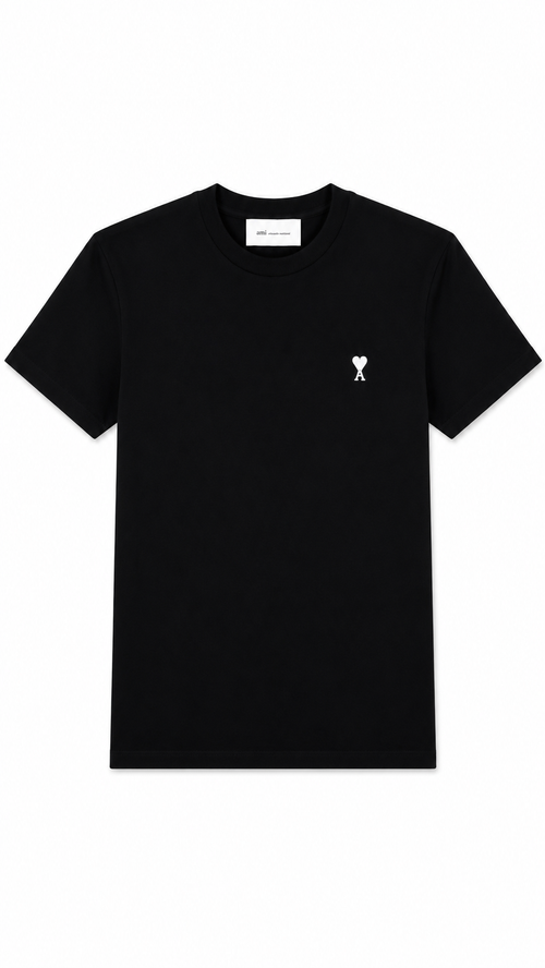 T-shirt AMI Paris Logo Bianco - Nero - Nuovo