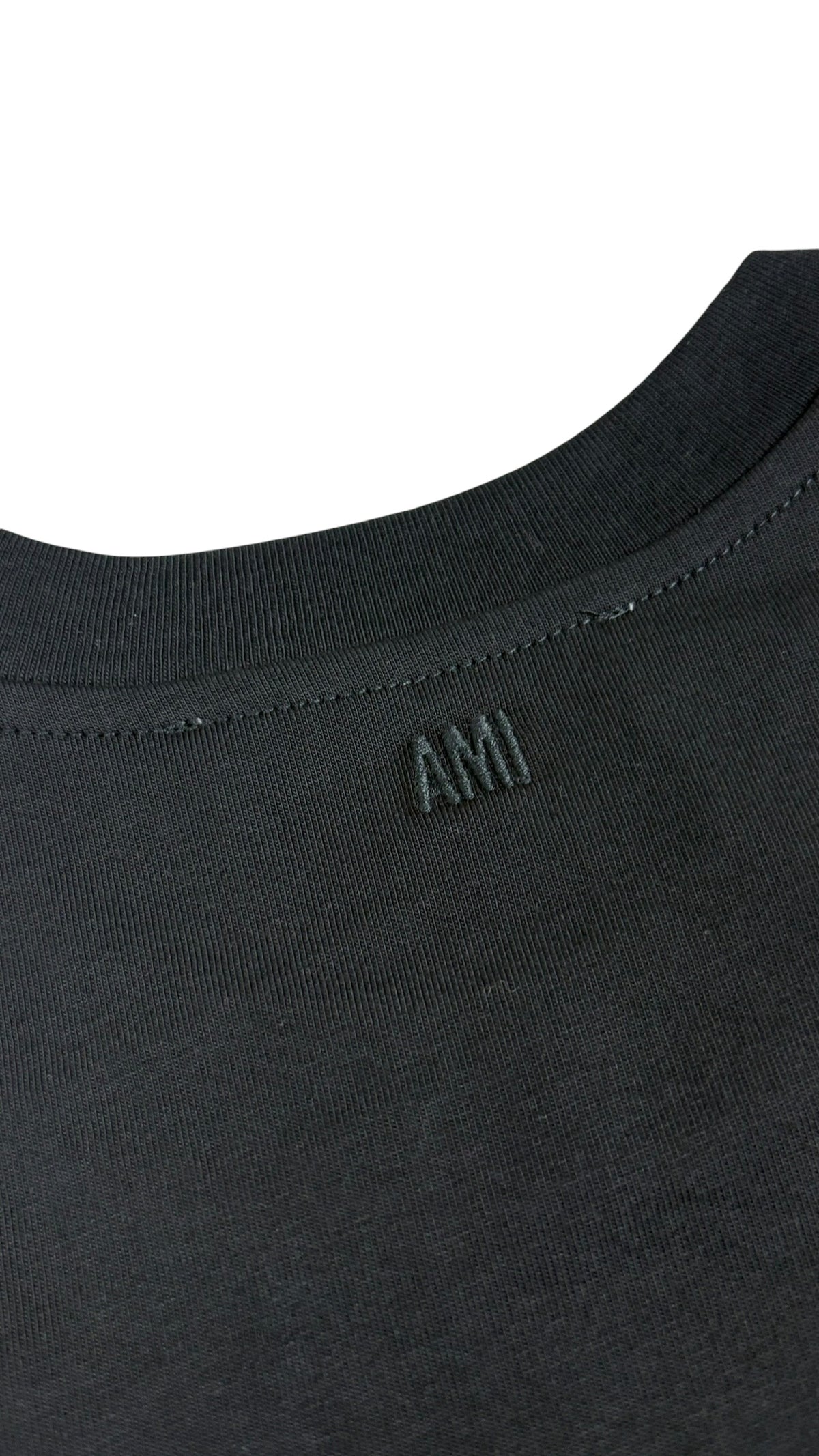 Tee-shirt AMI Paris Logo Blanc noir neuf - vue 3/4