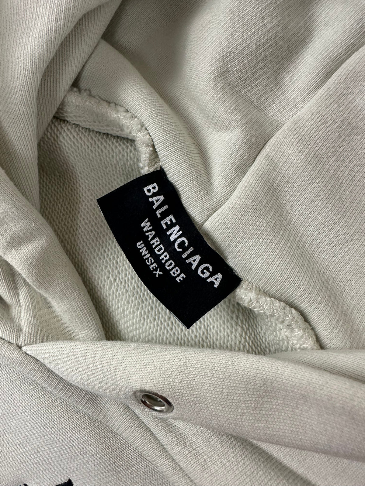 Hoodie Balenciaga blanc taille M - Vue côté