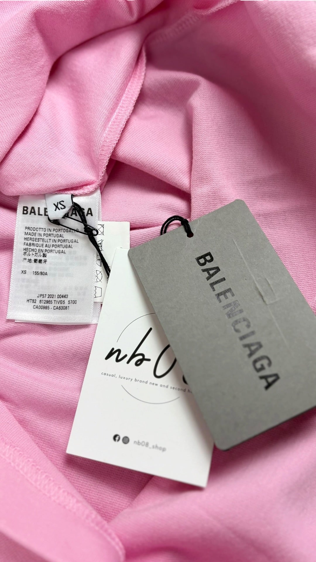 Veste Balenciaga rose taille XS - Logo et étiquette