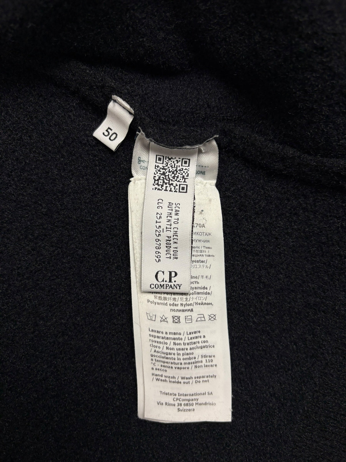 Gilet C.P Company noir taille 50 - Détail