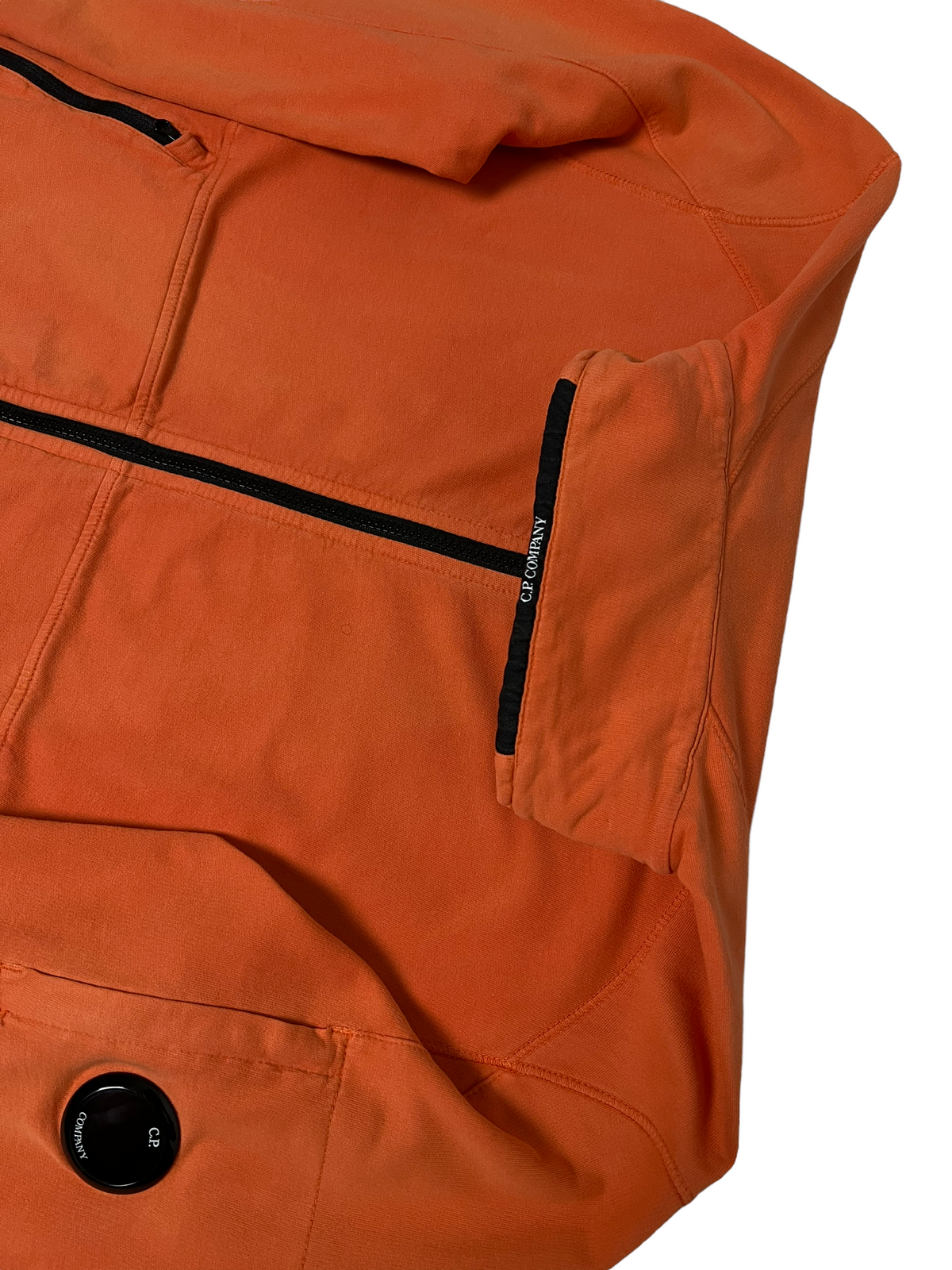 Gilet C.P Company orange taille S - Logo et étiquette