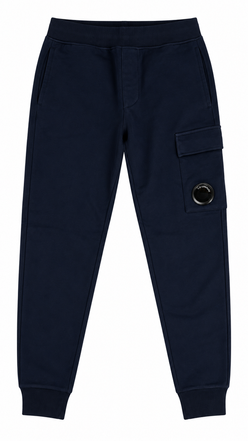 Pantaloni della tuta C.P. Company Diagonal Raised Fleece Lens Total Eclipse - Blu navy - Nuovi