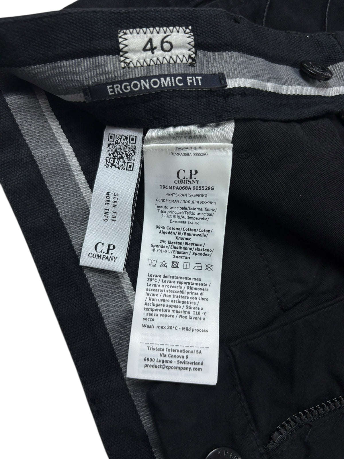 Pantalon Cargo C.P Company noir taille 46 - vue 4