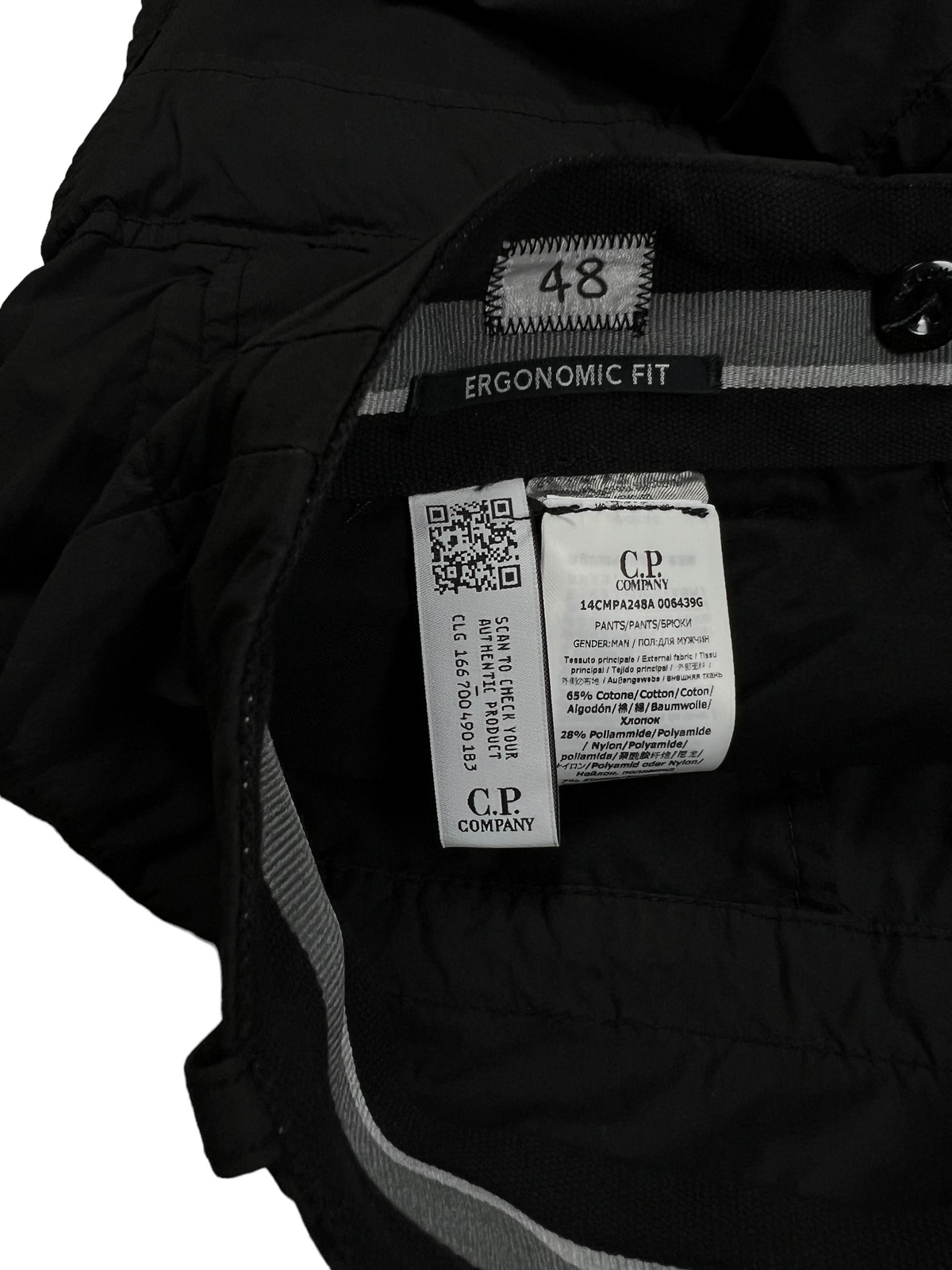 Pantalon C.P Company noir taille PANTALON 48 - Vue côté
