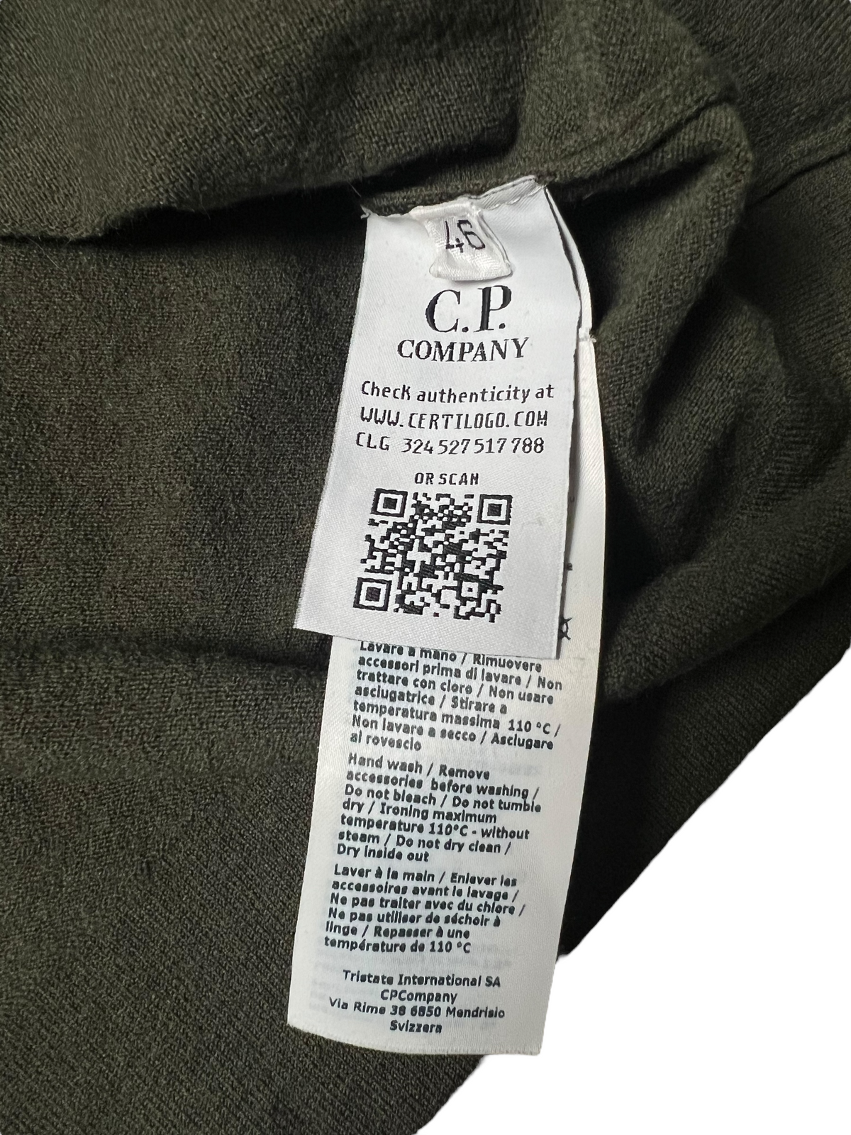 Pull C.P Company kaki taille S - Vue de dos