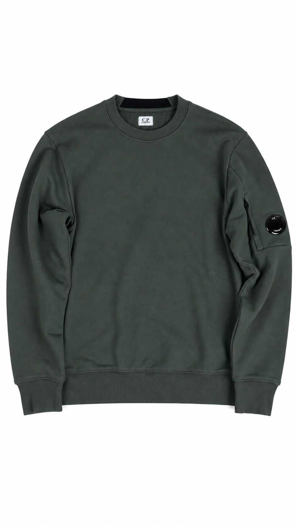 Sweat-shirt Crewneck C.P Company Diagonal Raised Fleece Lens Dark Shadow gris taille S, neuf — vue 1