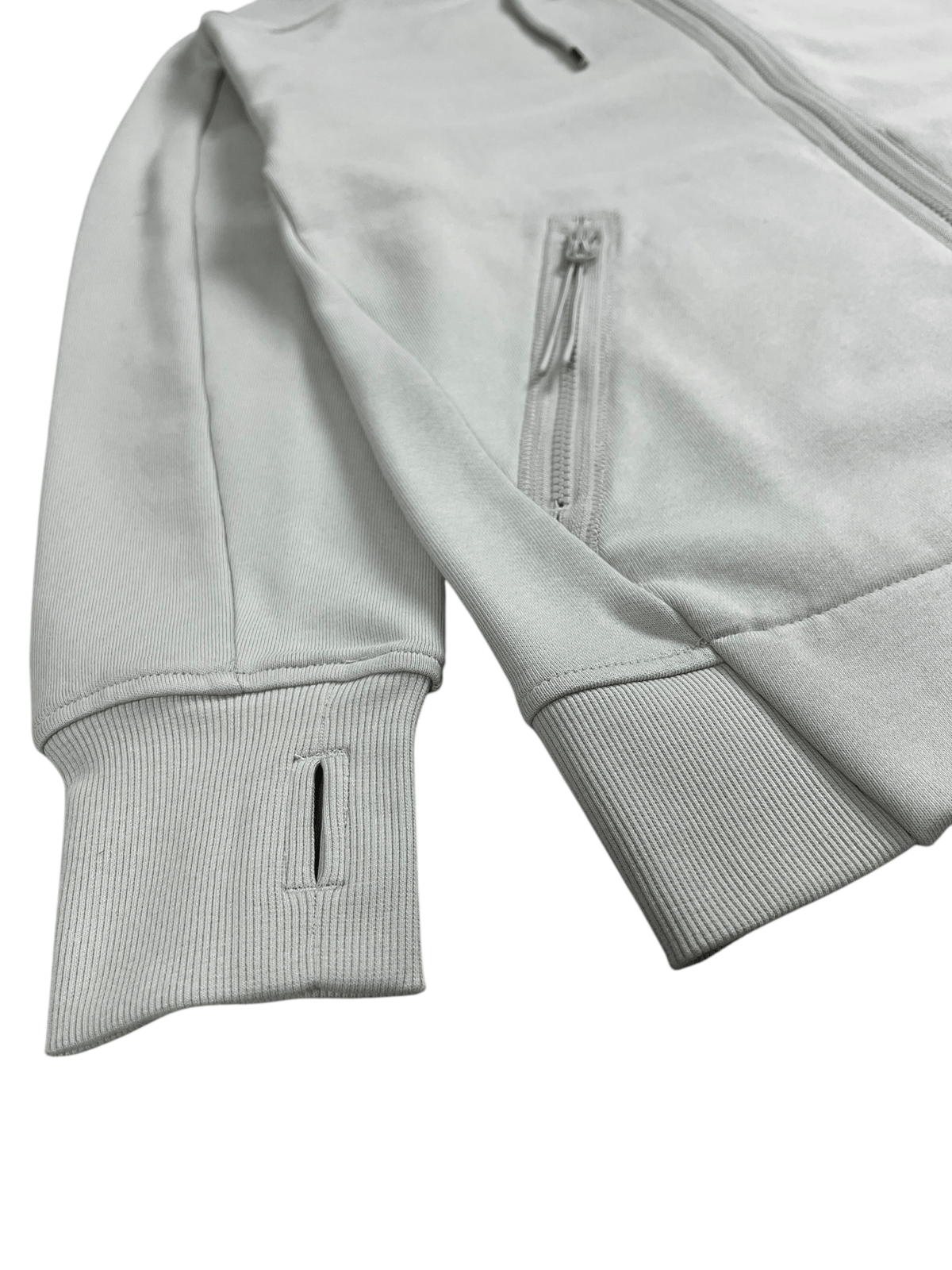 C.P Company Goggle zip hoodie, grey, logo and label detail — view 5