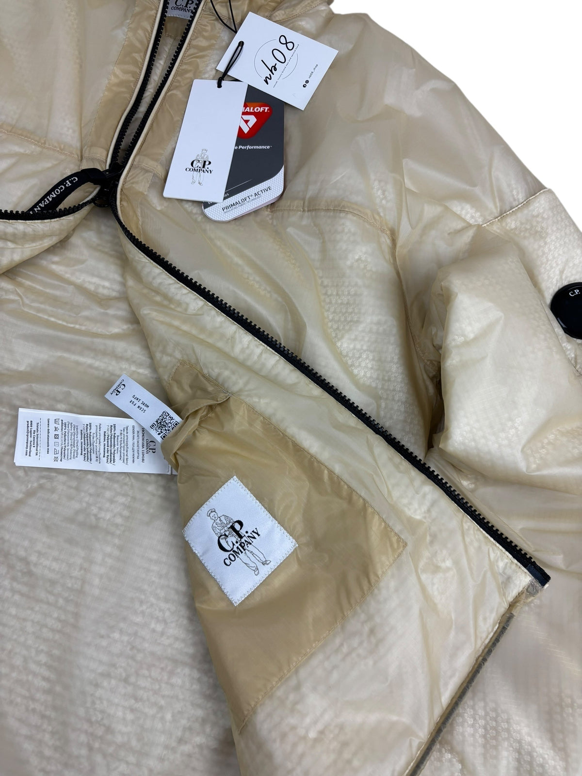 Veste C.P Company crème taille M - Logo et étiquette