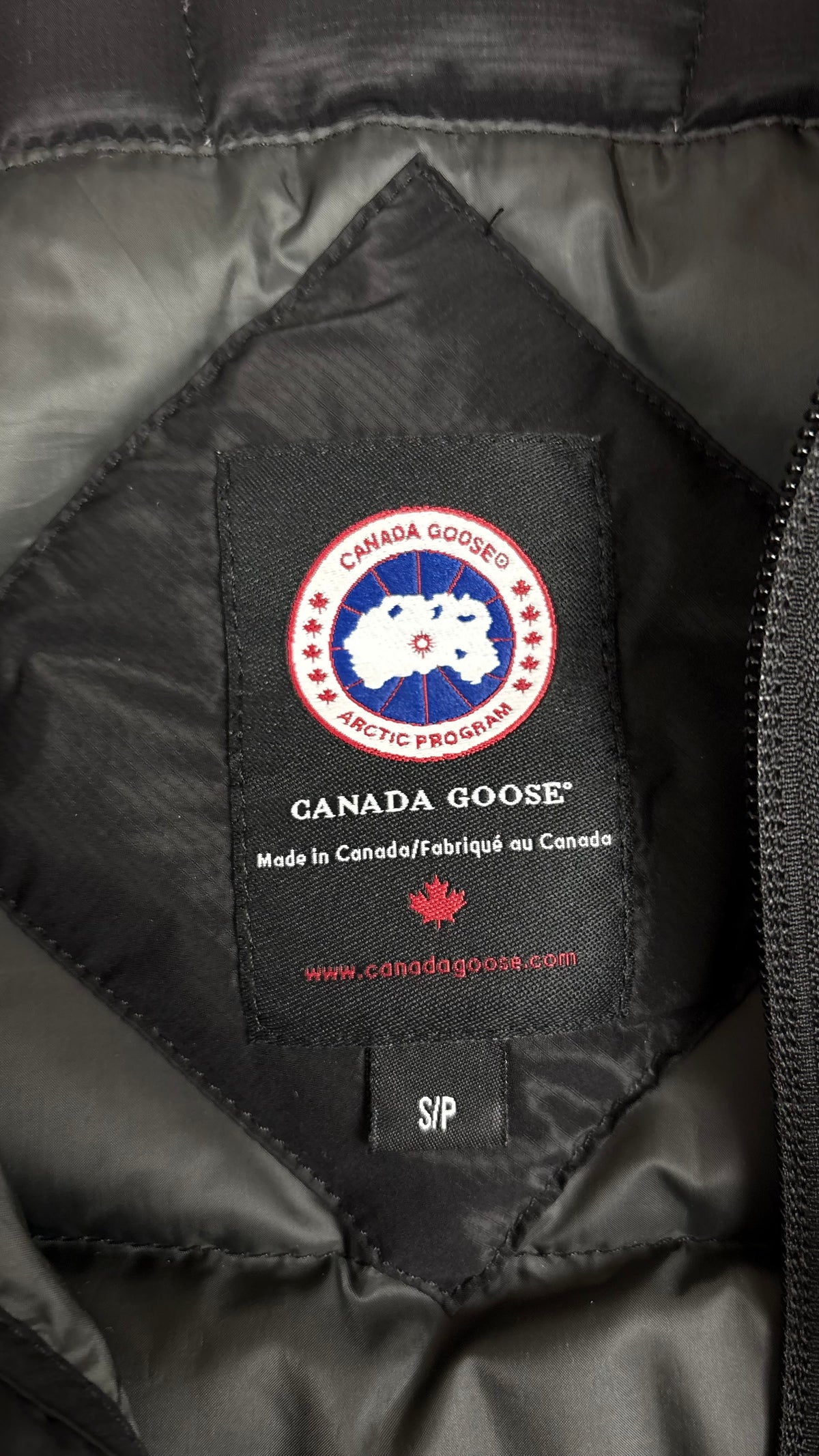 Canada Goose Brookvale down jacket, black, labels and finishing detail — view 4
