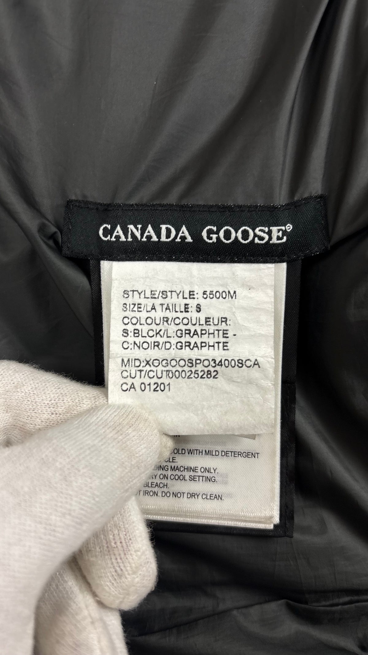 Canada Goose Brookvale down jacket, black, labels and finishing detail — view 5