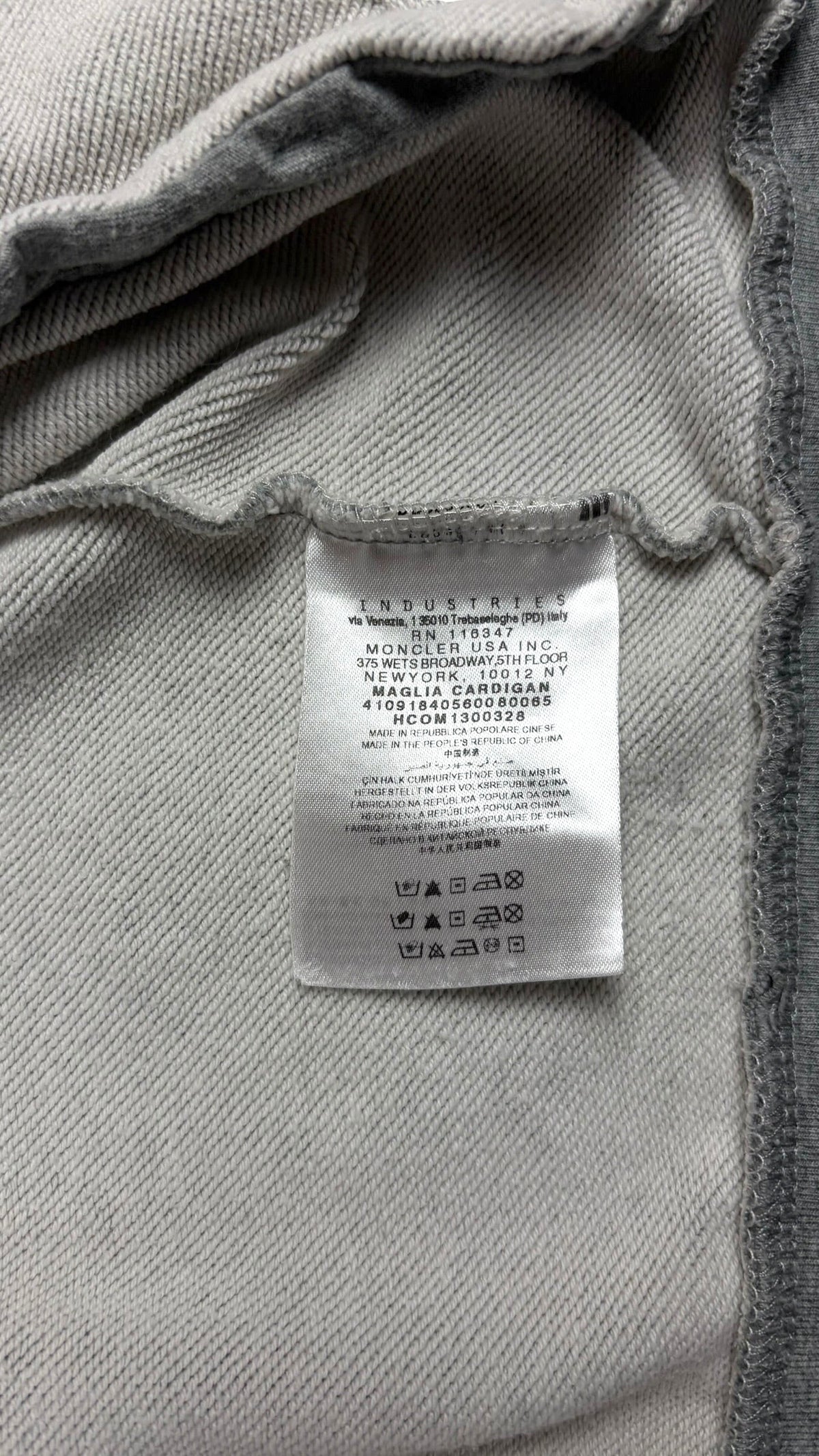 Cardigan Hybride Moncler gris noir taille XL - vue 4/4