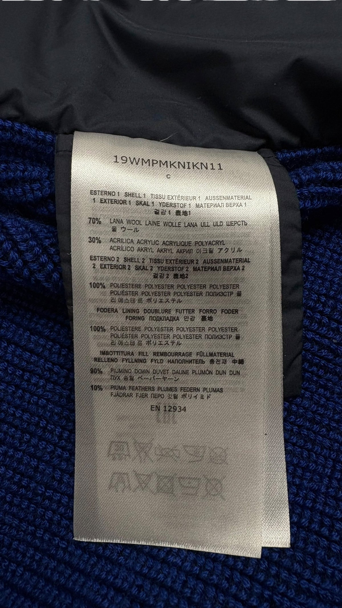 Cardigan Hybride Parajumpers Knitwear marine taille L - vue 5/6