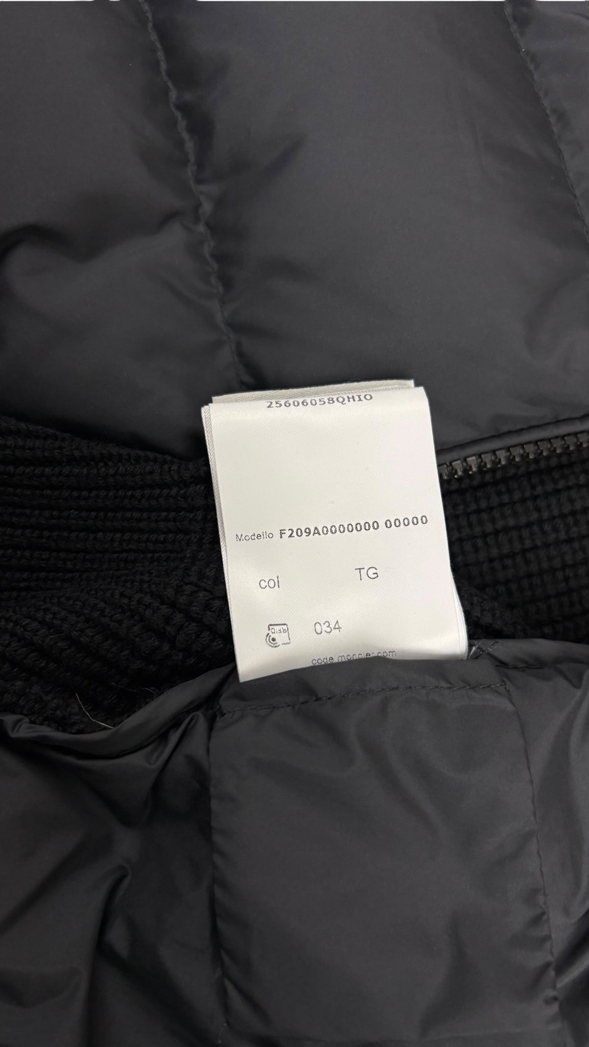Cardigan Moncler bimatière à capuche marine noir taille L neuf - vue 5/5