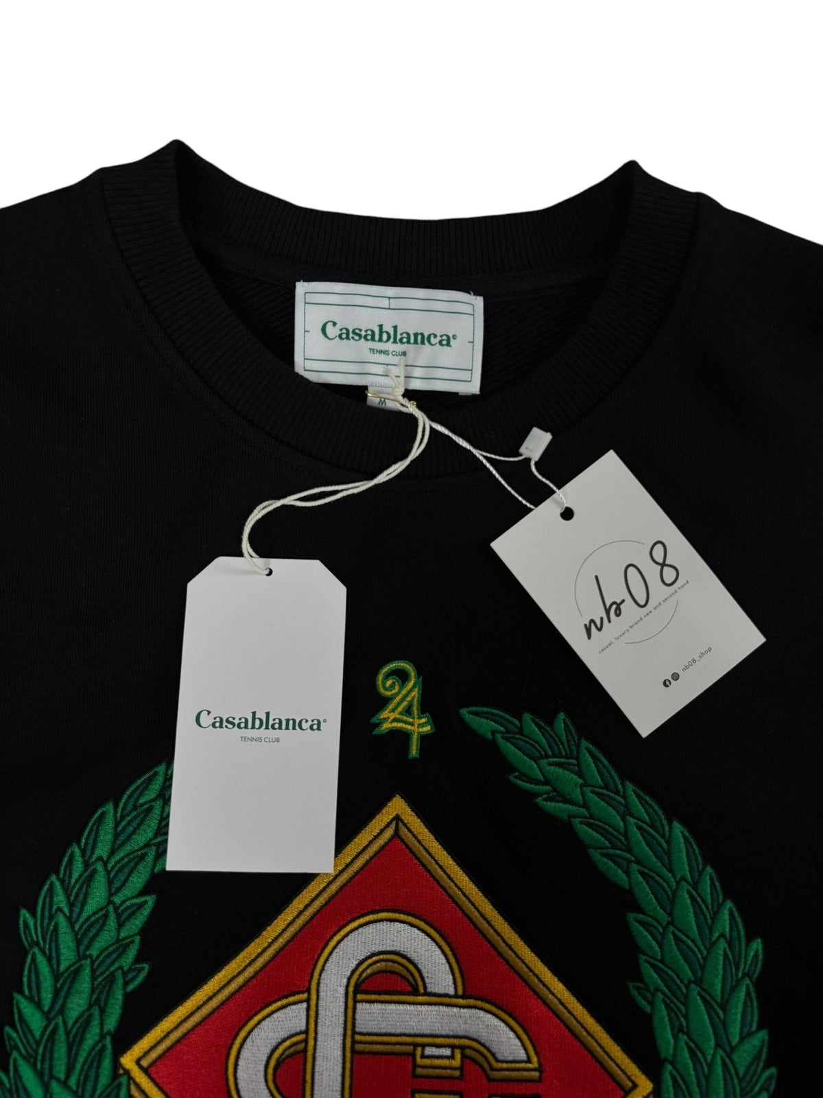 Pull Crewneck Casablanca noir, vue de dos — vue 2