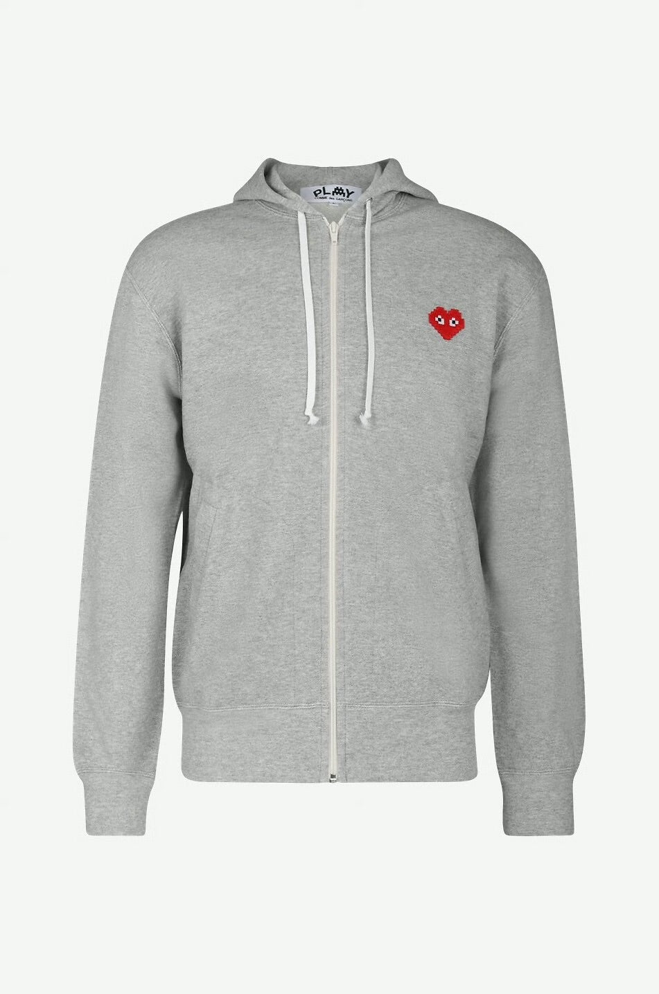 Sweat-shirt Hoodie Zippé Comme des Garçons Play gris, seconde main authentifiée NB08 — vue 1