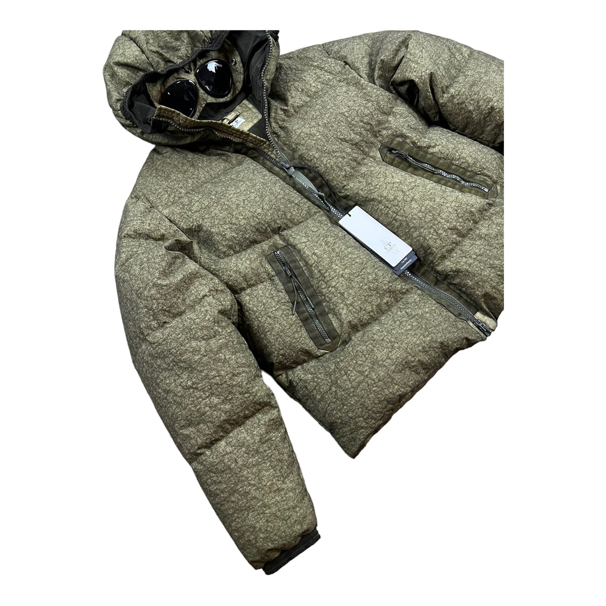 DOUDOUNE C.P COMPANY CO-TED GARMENT DYEING DOWN GOGGLE JACKET - NB08