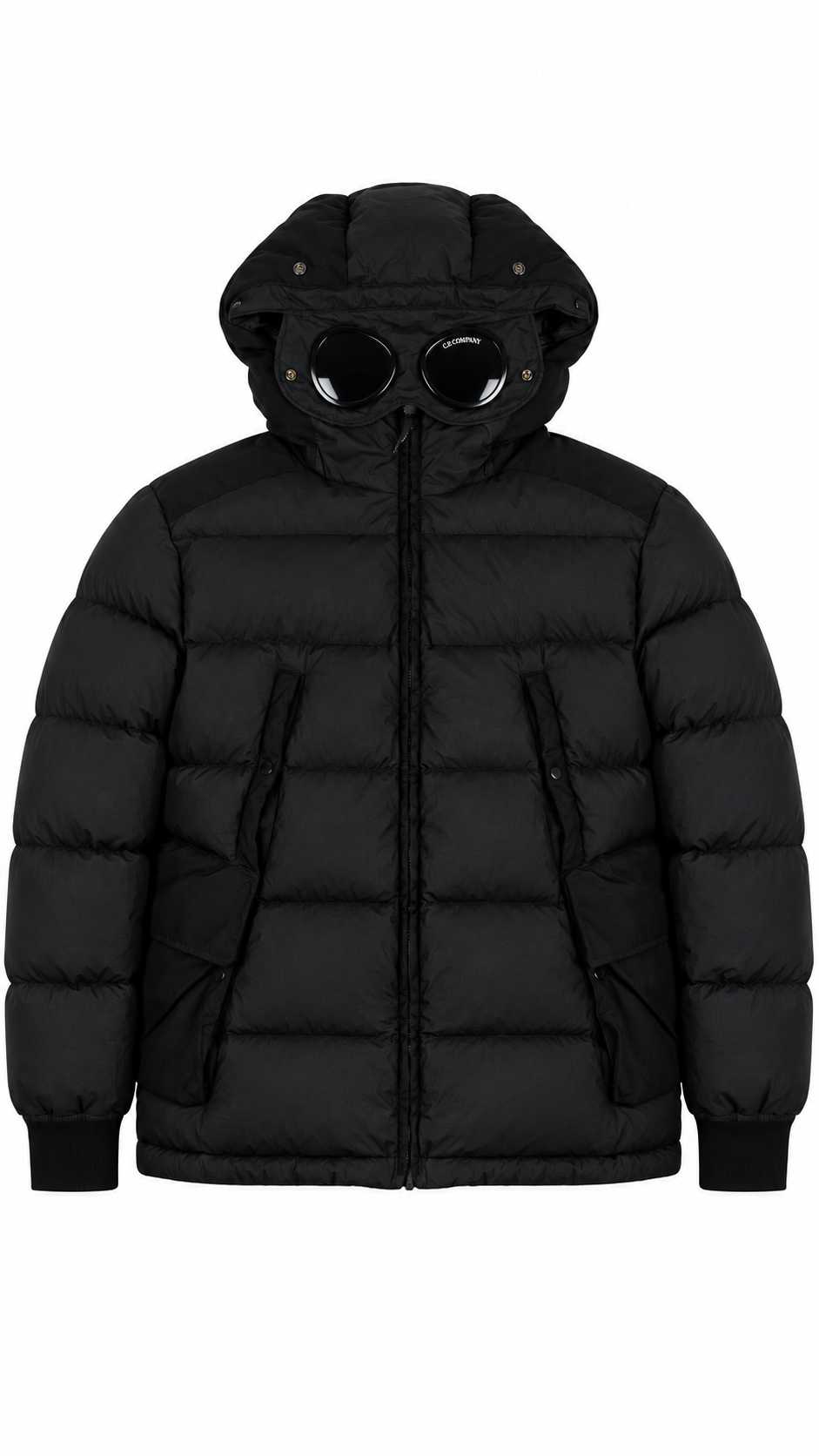 Doudoune à Capuche C.P Company Junior Taylon L Goggle noir, taille 14 ans – vue de face – NB08 Shop