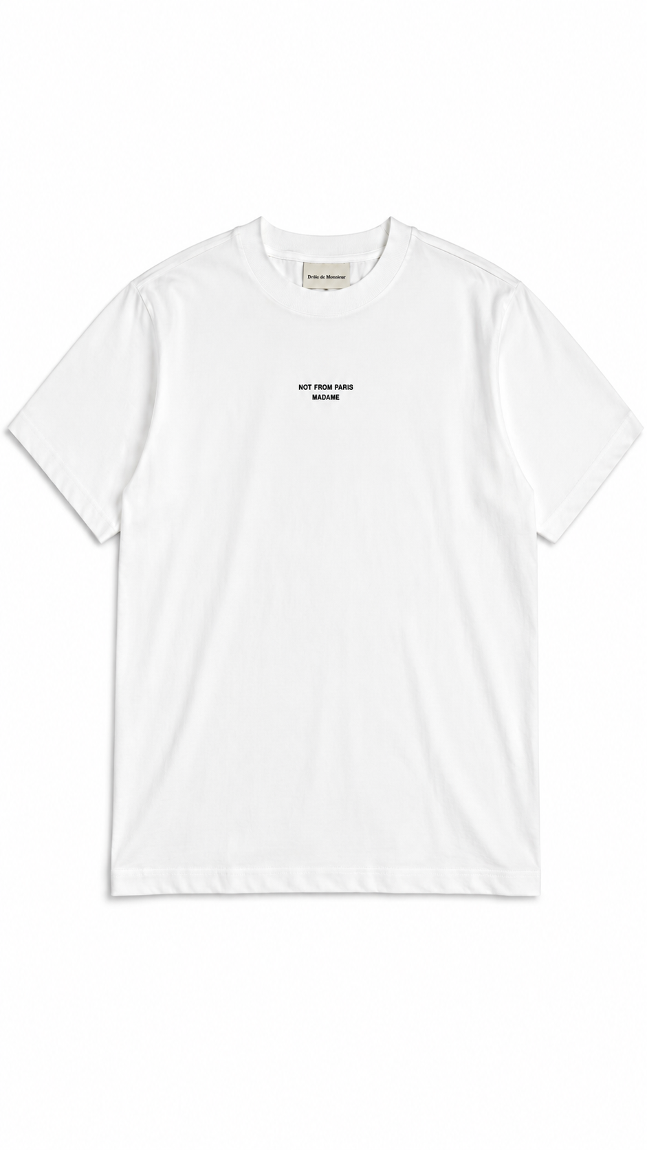 Tee-shirt Drôle de Monsieur Slogan Classique blanc optique neuf - vue 1/4