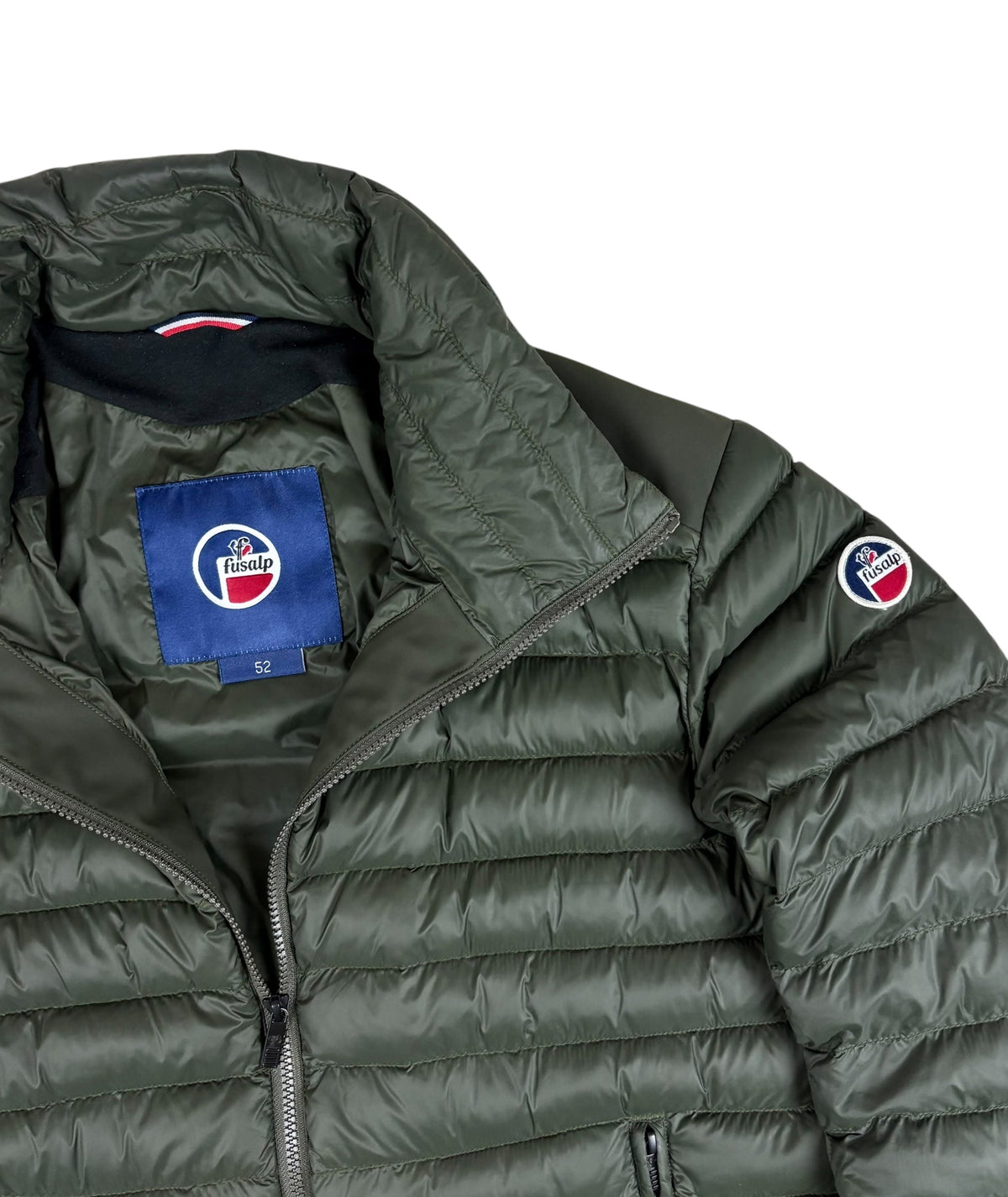 Daunenjacke Fusalp in Khaki, Größe 52 - Rückansicht