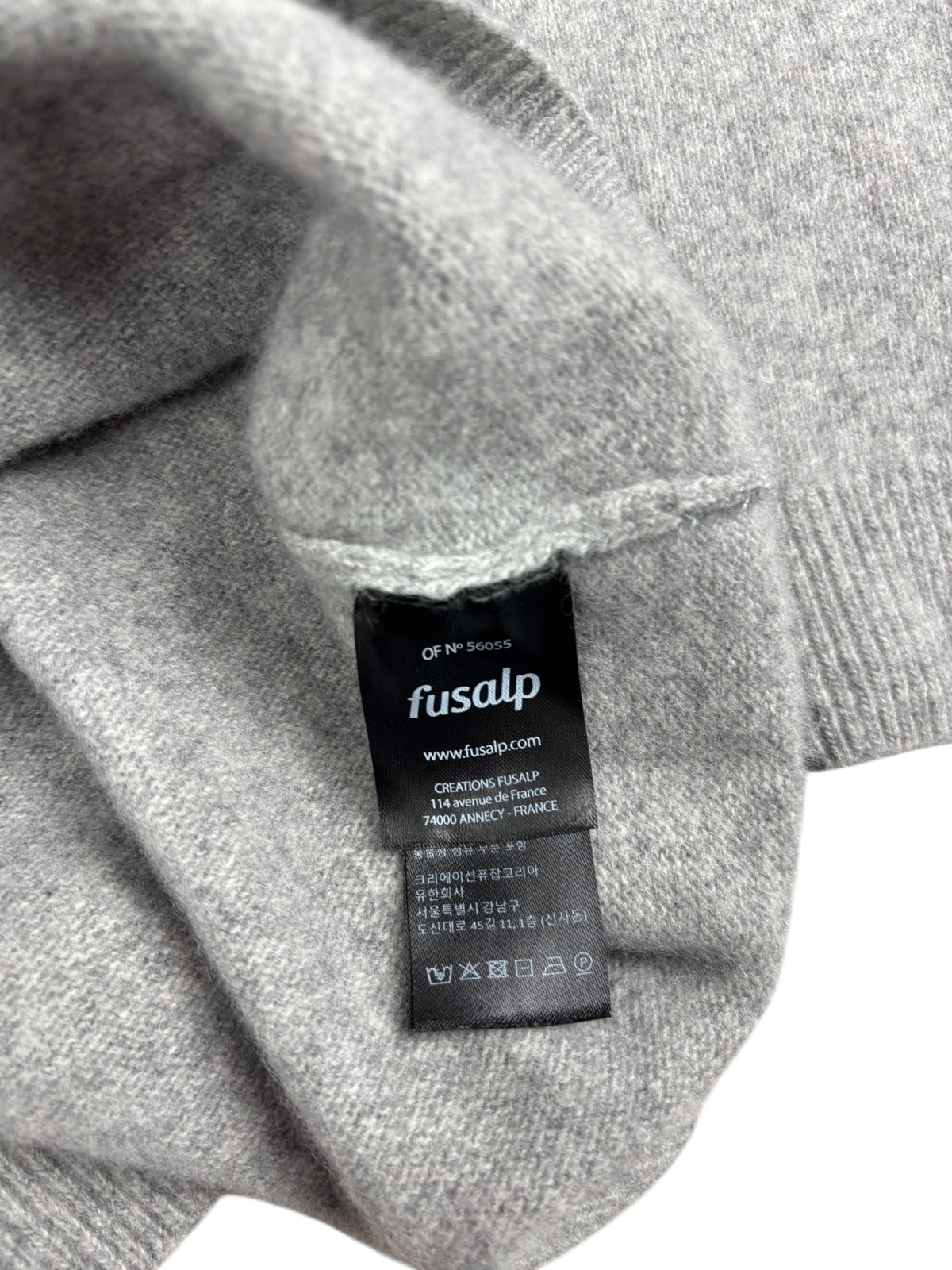Pull Fusalp gris taille XL - Détail