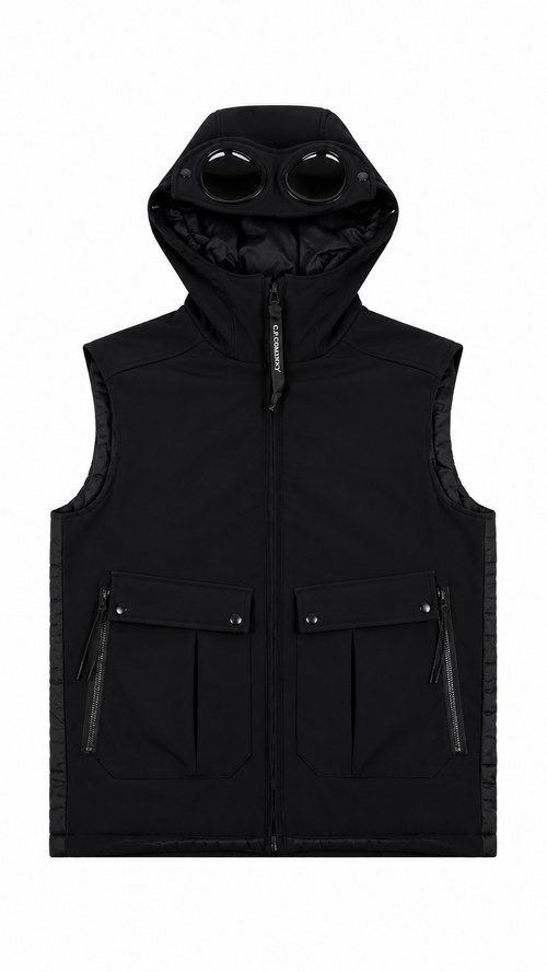 Gilet C.P Company Junior Shell-R Goggle - Noir - Taille 12 ans