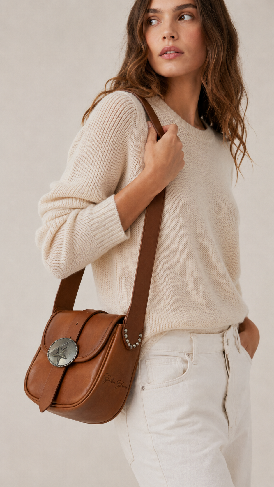 Sac Golden Goose Rodeo Bag Star marron taille UNI, autre angle — vue 2