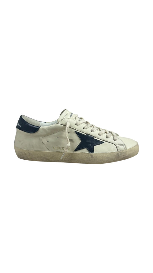 Sneaker Golden Goose Super-Star Nappa - Beige / Nachtblau - Neu