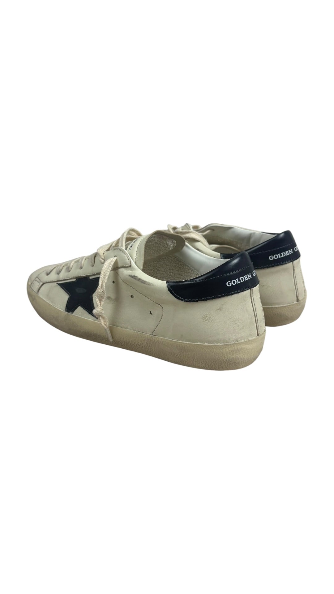 Sneaker Golden Goose Super-Star Nappa in Beige-Nachtblau, neu - Ansicht 4/4