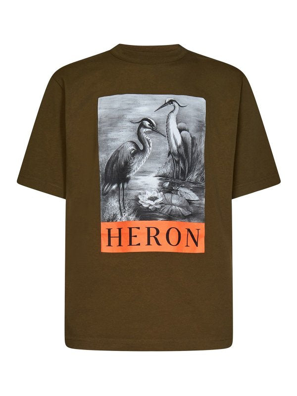 Tee-shirt Heron Preston kaki, seconde main authentifiée NB08 — vue 1