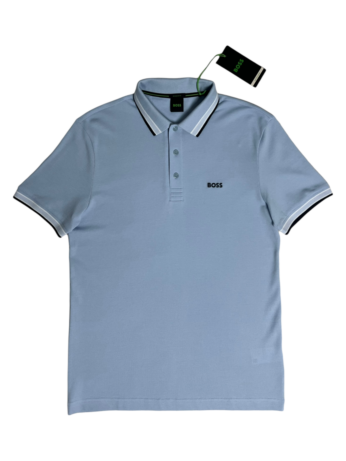 Polo Hugo Boss bleu taille M - Vue de face