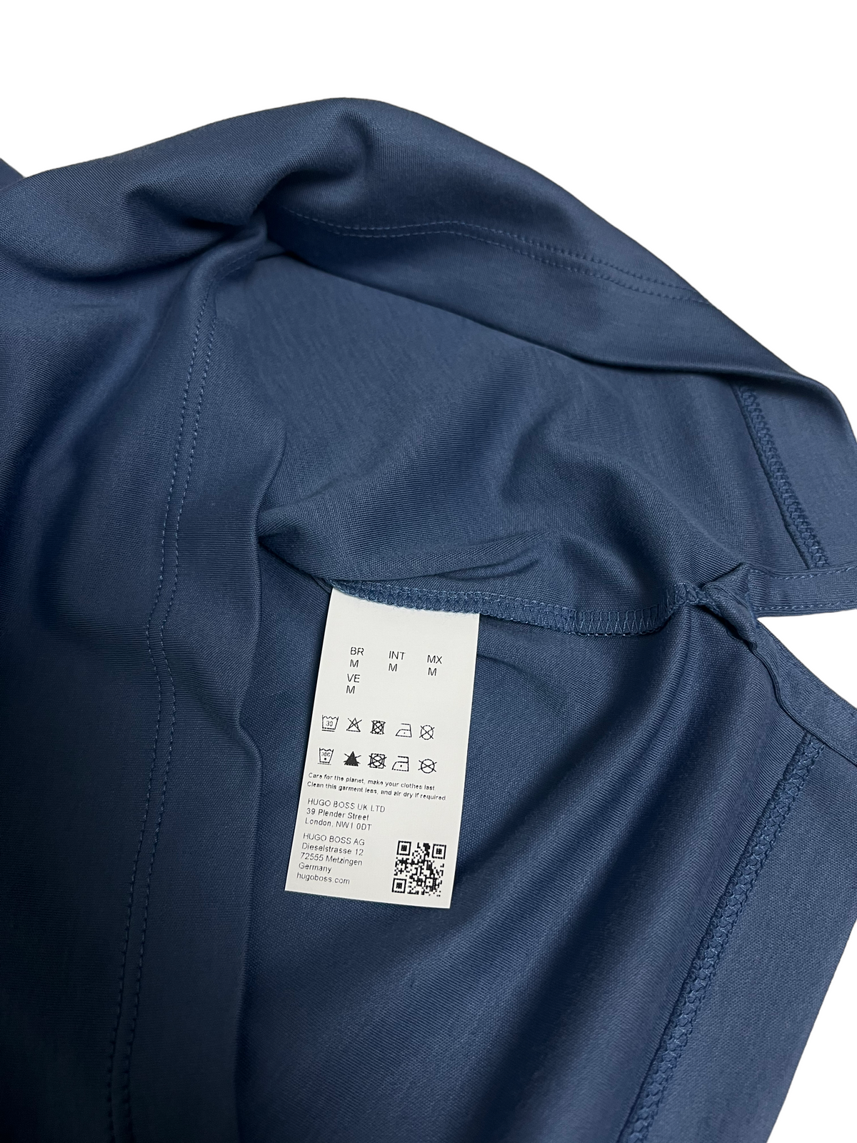 Polo Hugo Boss bleu taille S - Vue côté