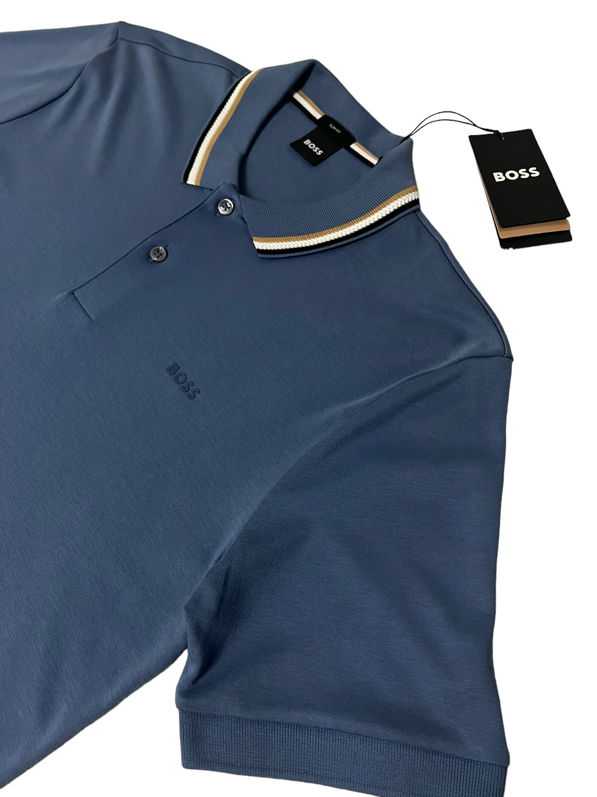 Polo Hugo Boss bleu taille S - Vue de dos