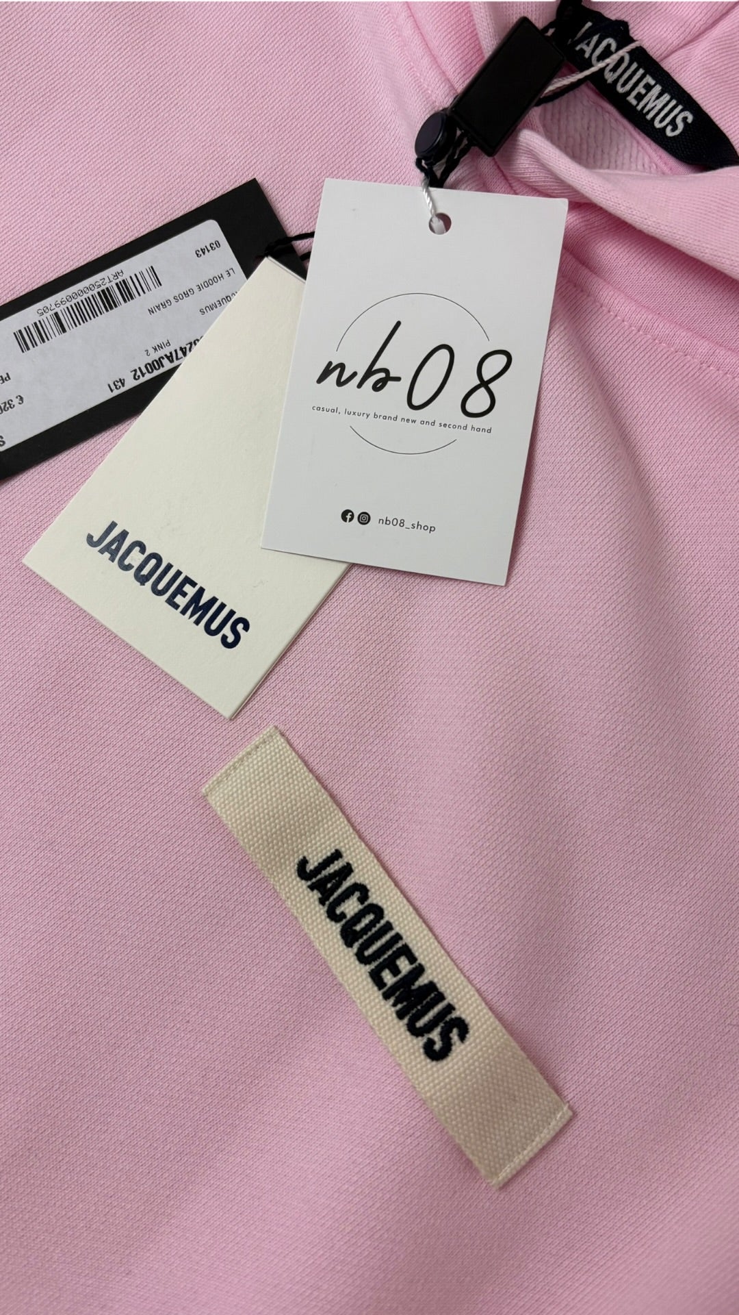 Hoodie Jacquemus rose taille S - Vue de dos