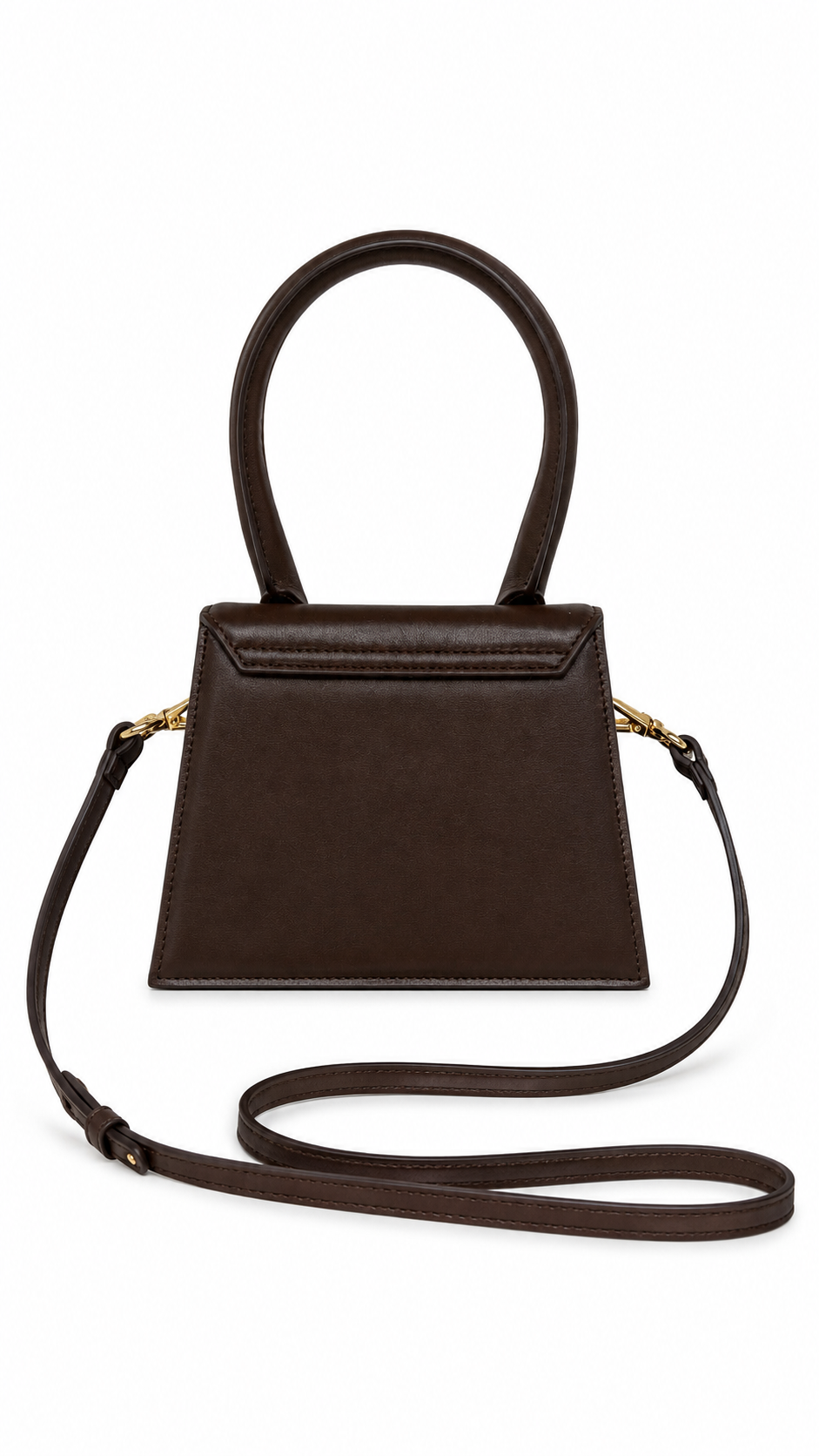 Sac Jacquemus Le Chiquito marron, vue de dos — vue 2
