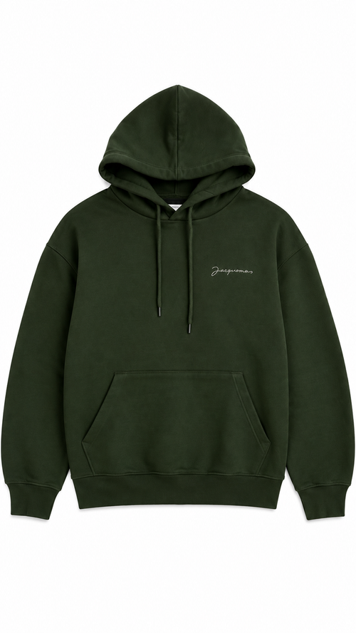 Sweat-shirt Hoodie Jacquemus Brodé - Kaki - Taille S - Neuf