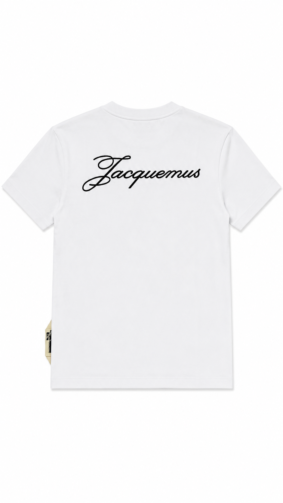 T-shirt Logo Jacquemus blanc neuf, jersey de coton épais coupe décontractée — vue 2