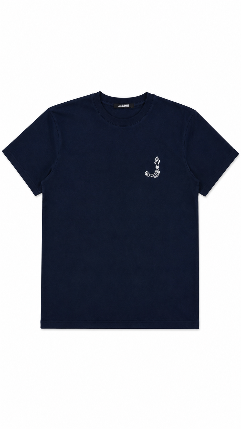 T-shirt Méru Jacquemus marine neuf, logo J Fisherman brodé ton sur ton sur la poitrine — vue 1