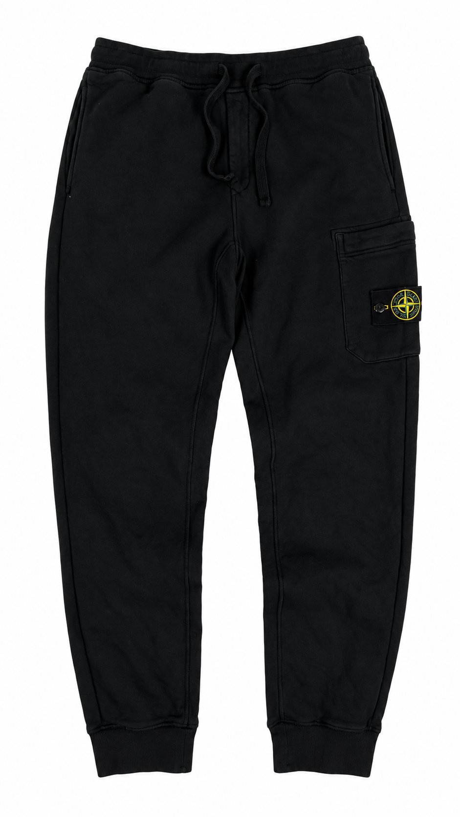 Jogging Cargo Stone Island en Molleton noir, taille L – vue de face – NB08 Shop