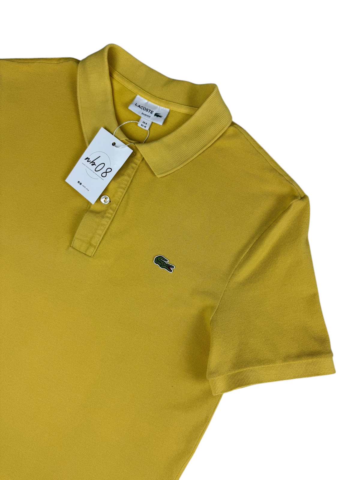 Polo Lacoste jaune taille M - Vue de dos