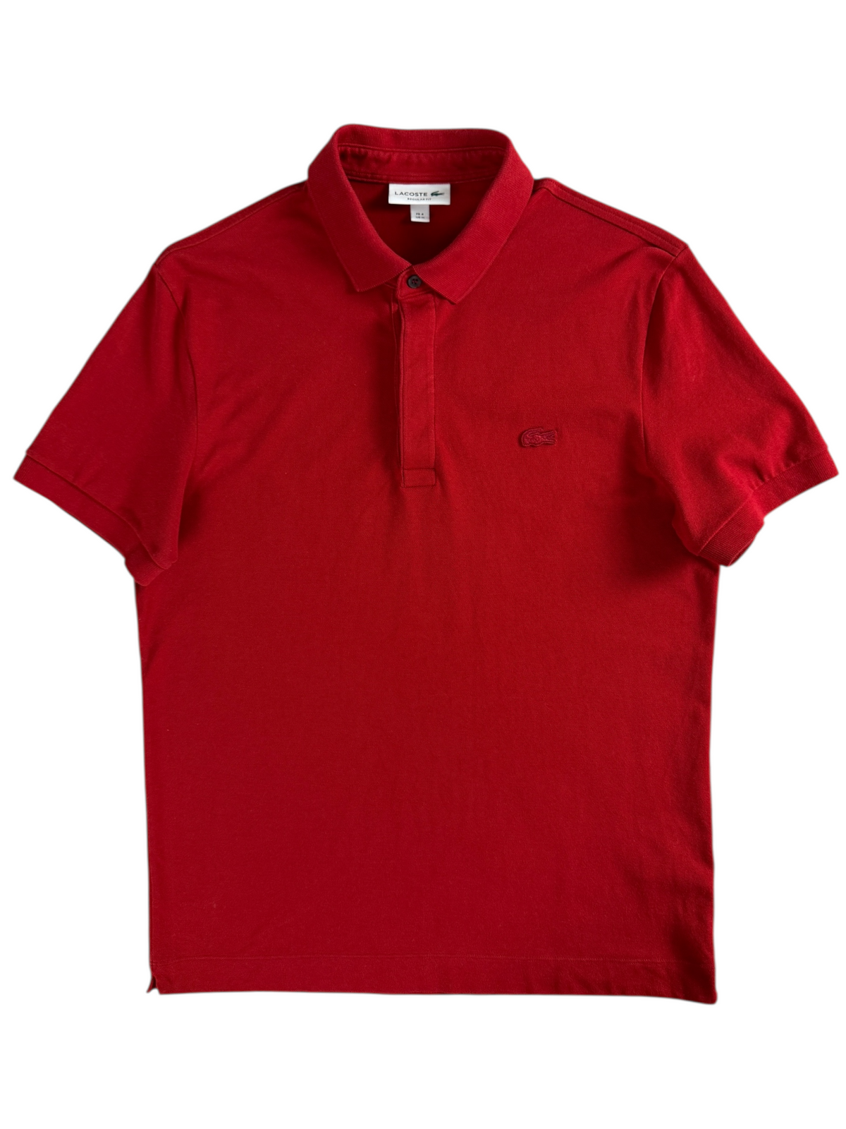 Polo Lacoste rouge taille M - Vue de face