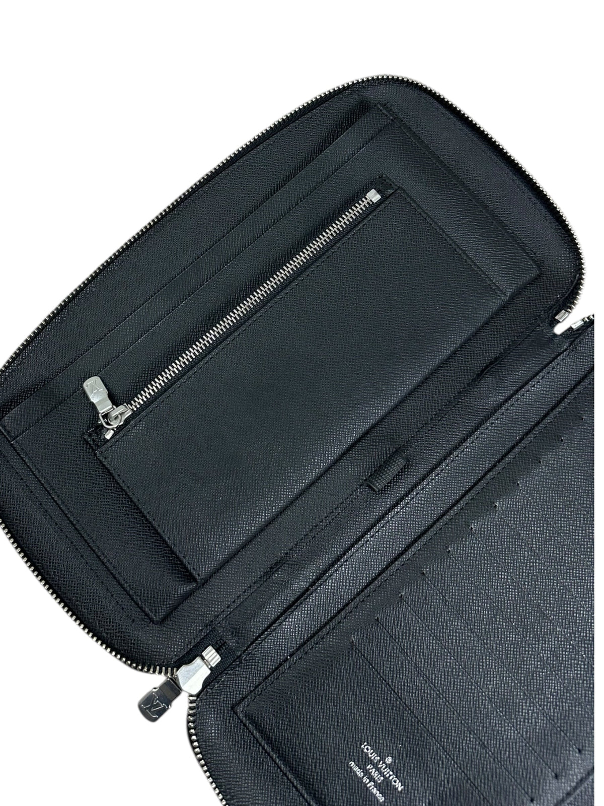 Portefeuille Louis Vuitton Organizer Atoll Taiga noir taille UNI, intérieur — vue 6