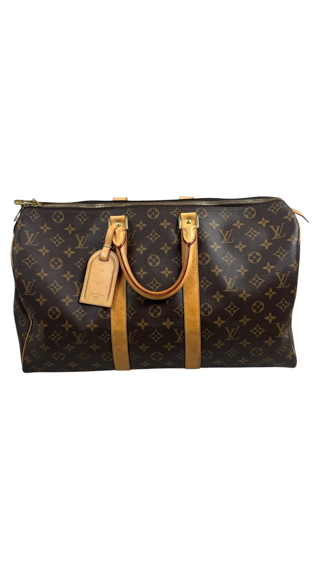 Sac Louis Vuitton Keepall 45 toile Monogram marron, seconde main authentifiée NB08 — vue 1