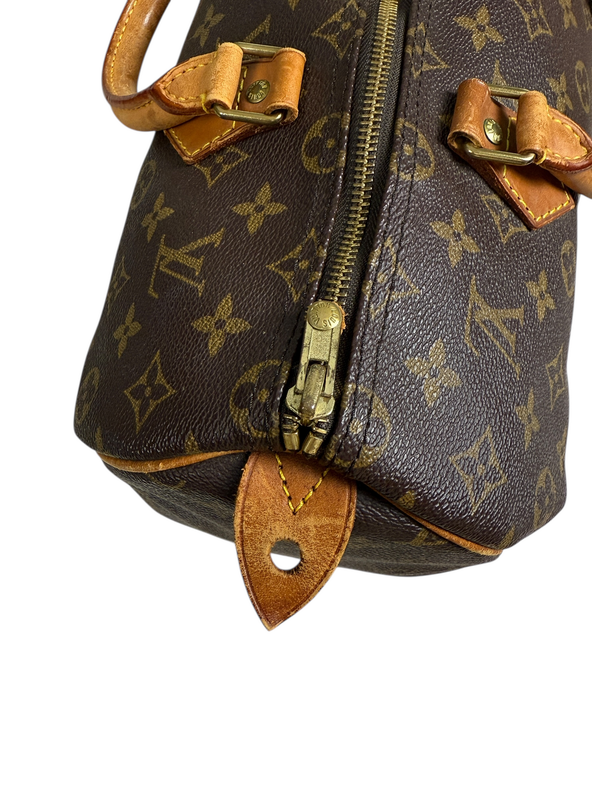 Sac Louis Vuitton marron taille 35 - Vue côté