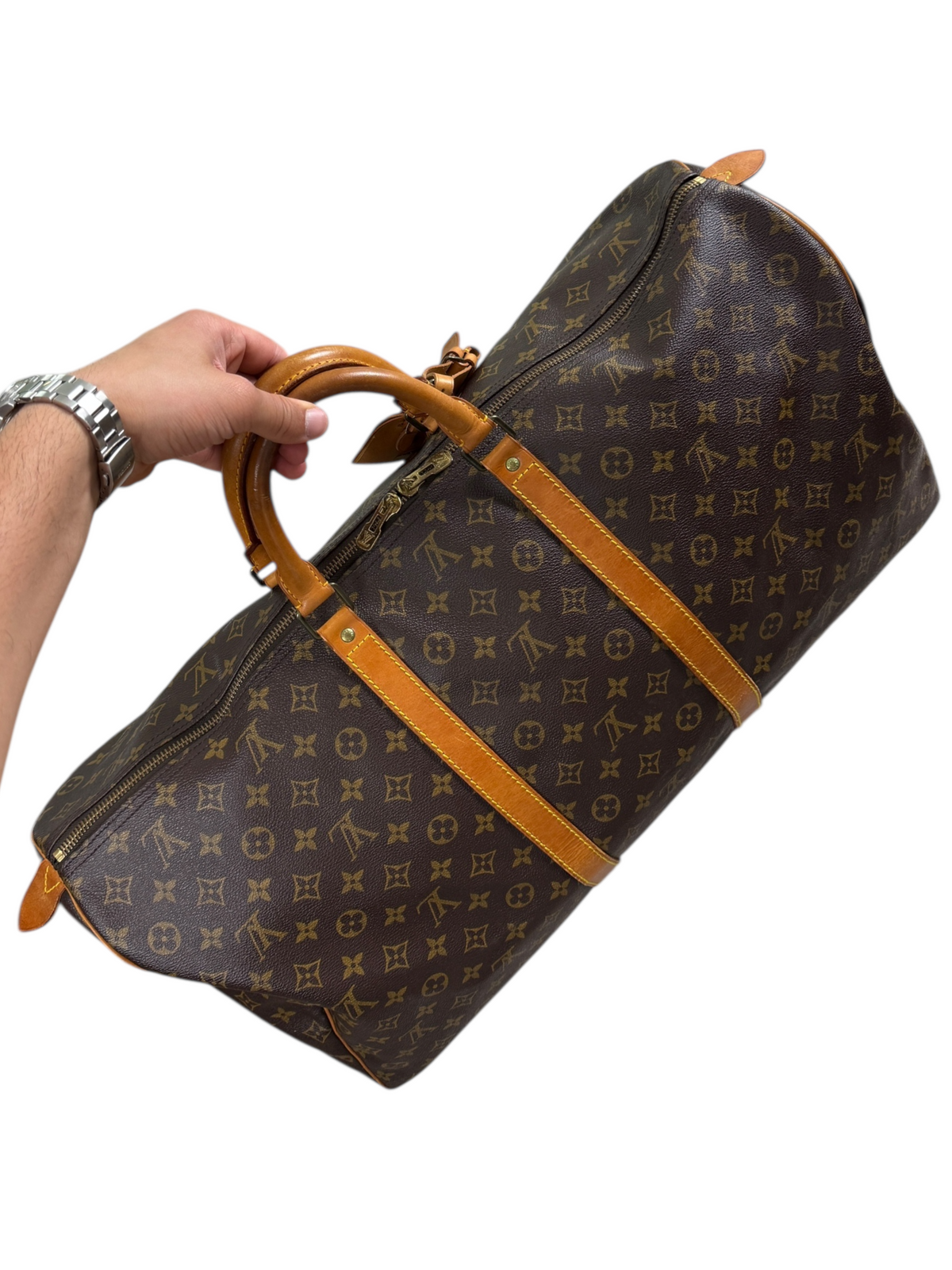 Sac Louis Vuitton marron taille 60 - Vue de dos