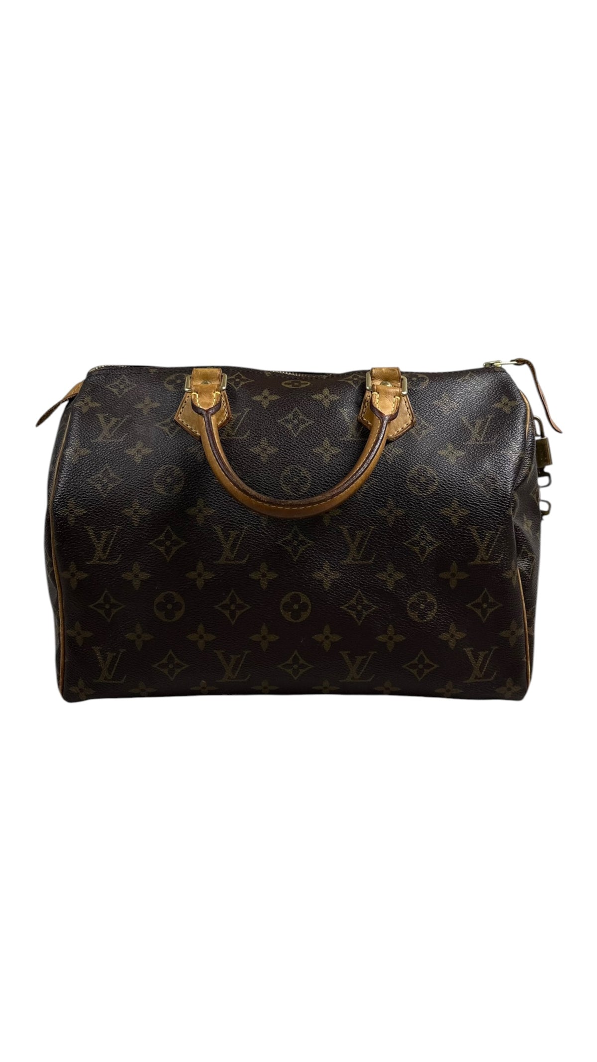Sac Louis Vuitton Speedy 30 toile Monogram marron, vue de dos — vue 2