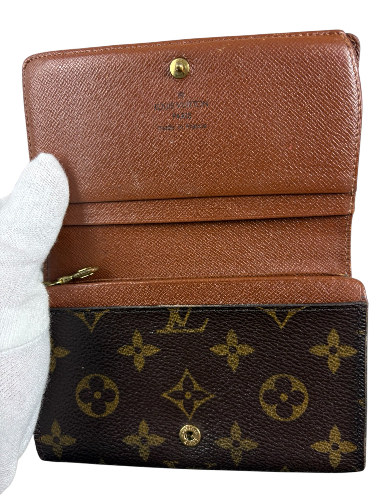 Porte Monnaie Louis Vuitton Monogram marron taille MM - vue 2