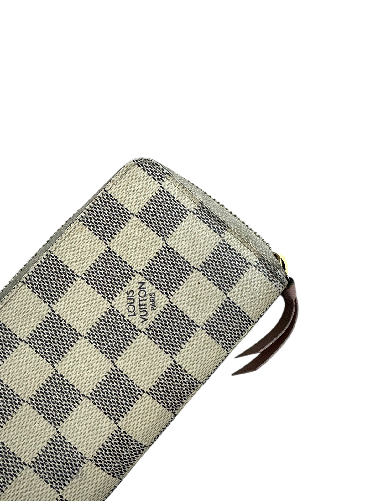 Porte-feuille Louis Vuitton Clémence Damier Azur rose taille UNI - vue 3