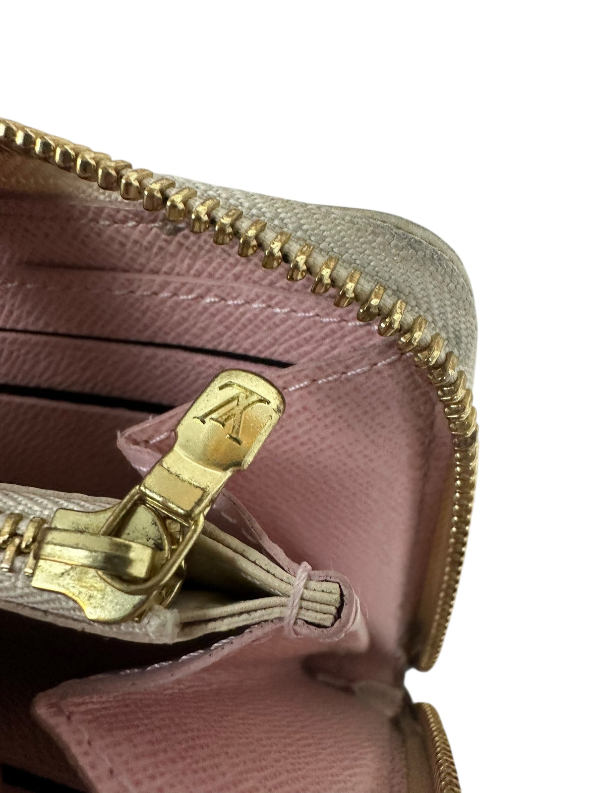 Porte-feuille Louis Vuitton Clémence Damier Azur rose taille UNI - vue 8